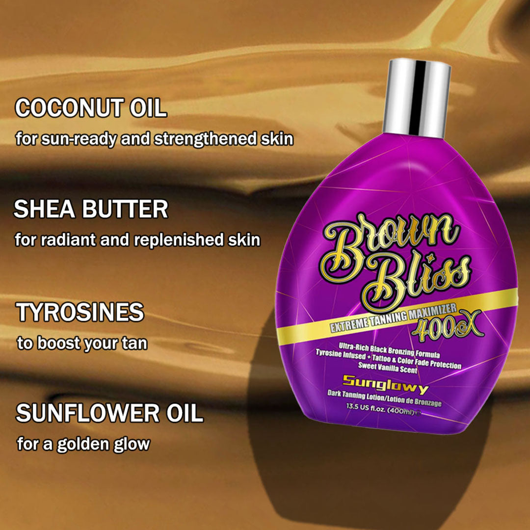 Sunglowy Tanning Lotion For Indoor Tanning Beds, Tanning Bed Lotion With Bronzer, Indoor Sunbed Tanning Lotion To Get Dark Fast Tan, Tanning Accelerator Lotion, Vanilla, DHA-Free, 13.5 Fl.Oz