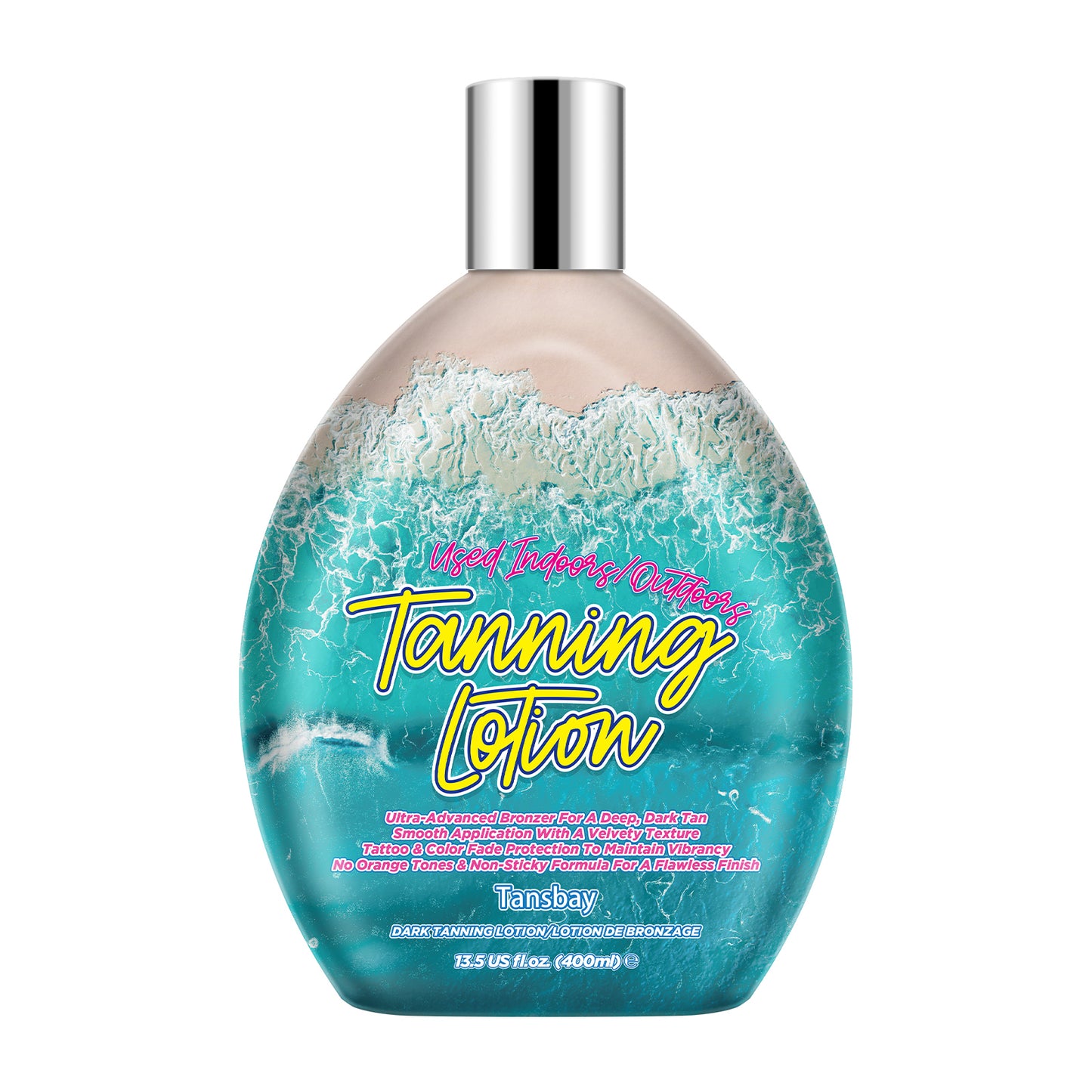 Tansbay Tanning Bed Lotion Accelerator, Indoor Tanning Lotion For Tanning Beds Bronzer W/Coconut Oil, Bronzing Sunbed Tanning Cream For Outdoor Sun, DHA Free, 13.5oz