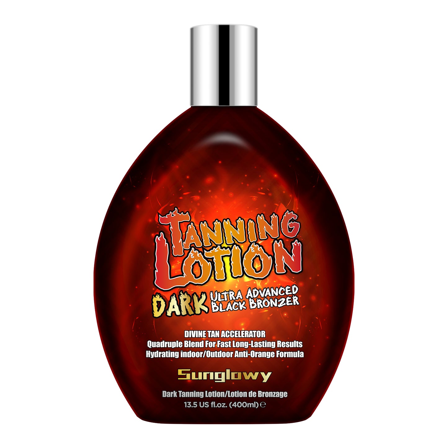Sunglowy Tanning Lotion Accelerator For Indoor Tanning Beds, Indoor Tanning Bed Lotion With Bronzer, Tanning Bed Cream, Tanning Lotion With Accelerator For Outdoor Sun, Pineapple, DHA-Free, 13.5 Fl.Oz